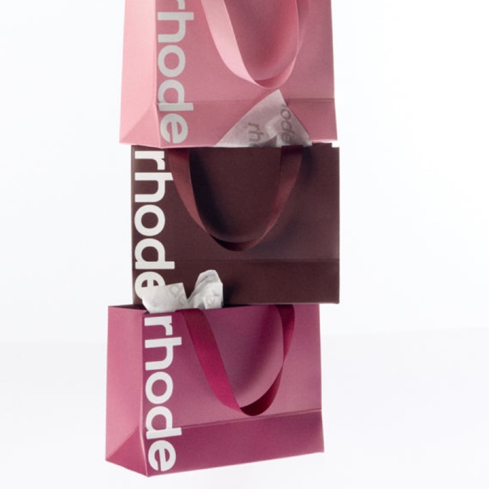 New RHODE Skin Shopping Bag Maroon Color
